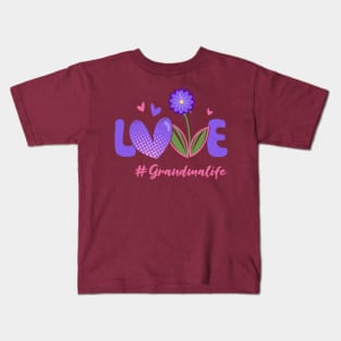 Love Grandma Life Kids T-Shirt